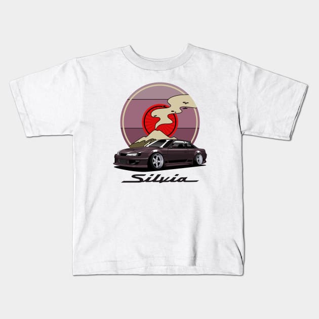 Nissan Silvia s14 Kouki Kids T-Shirt by JDM Boyz